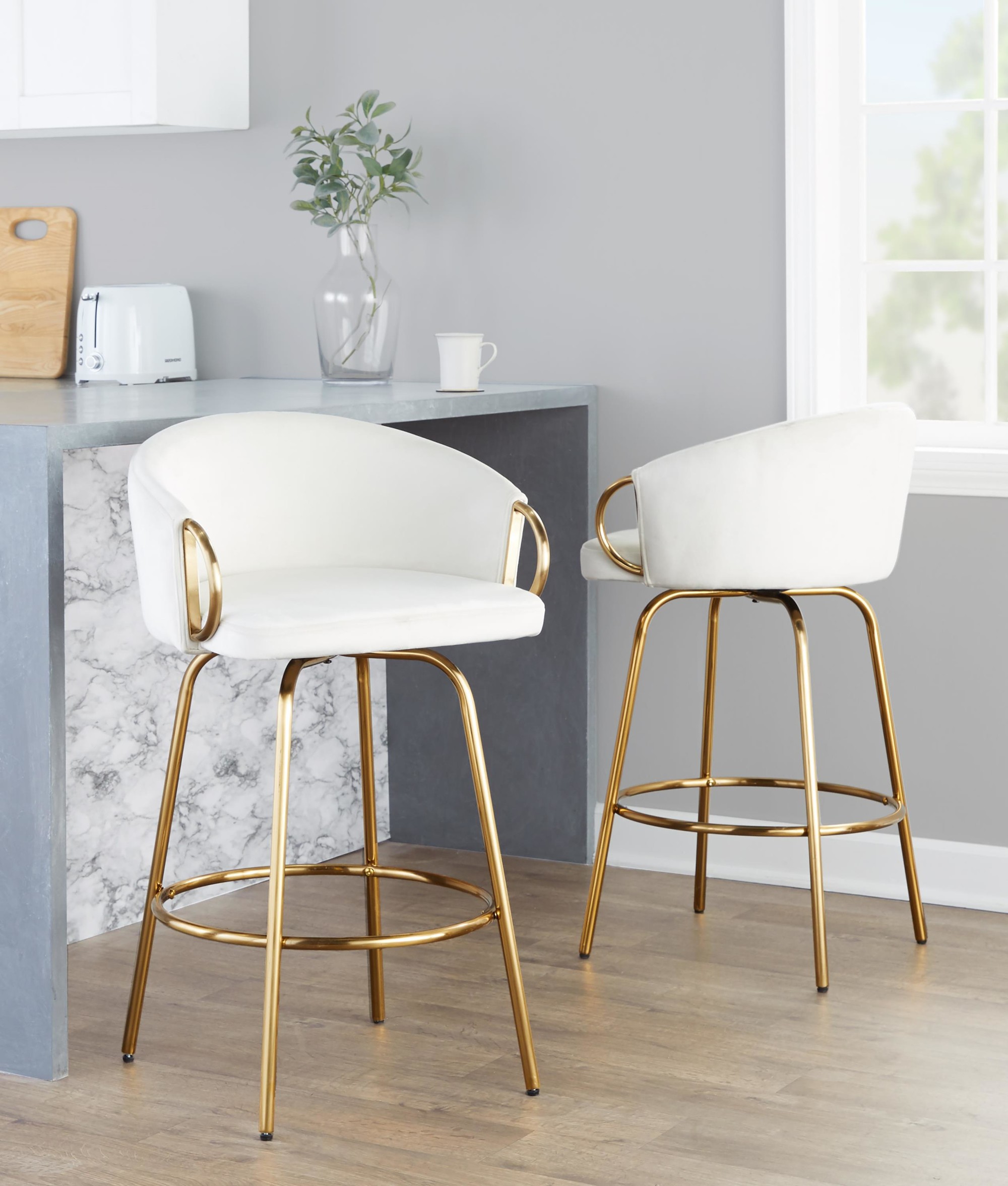 Claire 26" Fixed-height Counter Stool - Set Of 2